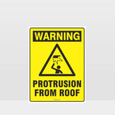 Customized Hazard Signs,Warning Protrusion From Roof Sign